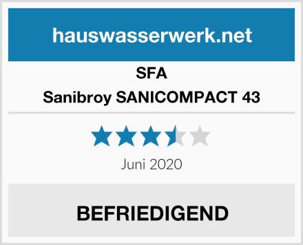 SFA Sanibroy SANICOMPACT 43 Test