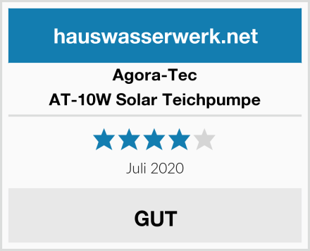 Agora-Tec AT-10W Solar Teichpumpe Test