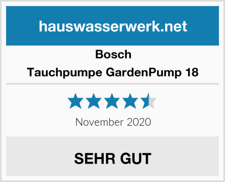 Bosch Tauchpumpe GardenPump 18 Test