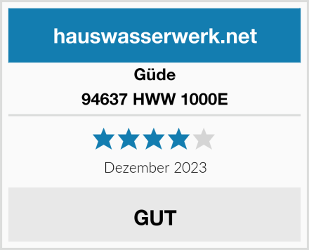 Güde 94637 HWW 1000E Test