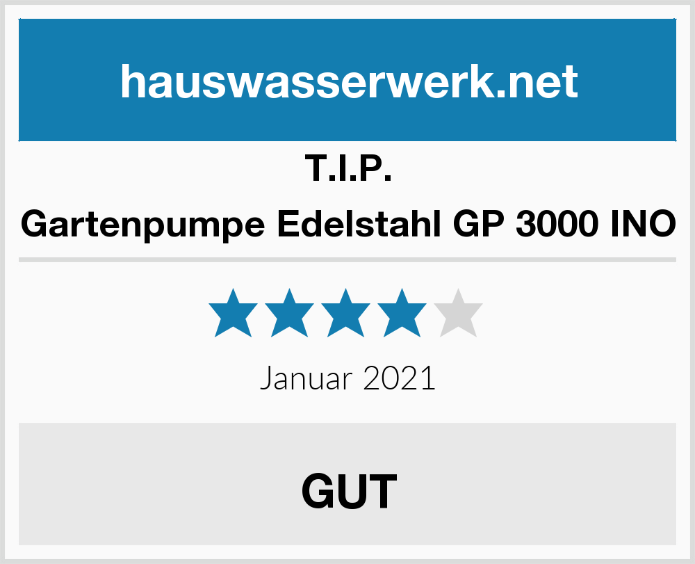 T.I.P. Gartenpumpe Edelstahl GP 3000 INO