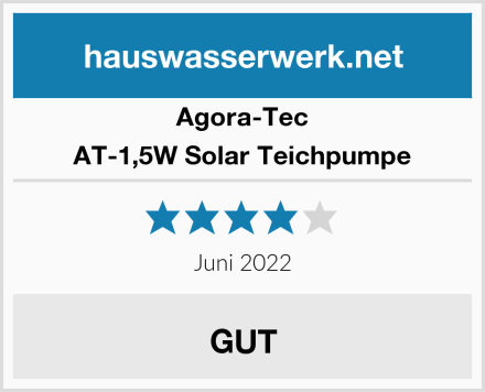 Agora-Tec AT-1,5W Solar Teichpumpe Test