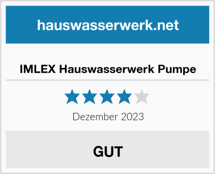  IMLEX Hauswasserwerk Pumpe Test