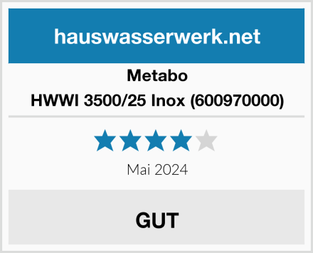 Metabo HWWI 3500/25 Inox (600970000) Test